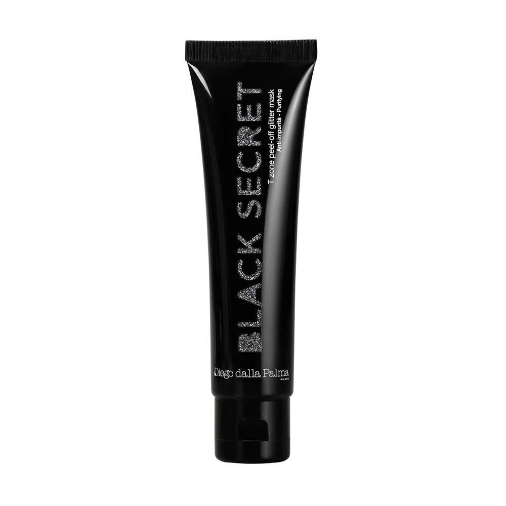 Відлущувальна маска для Т-зони обличчя Diego Dalla Palma Black Secret T-Zone Peel-Off Glitter Mask з глітером, 35 мл
